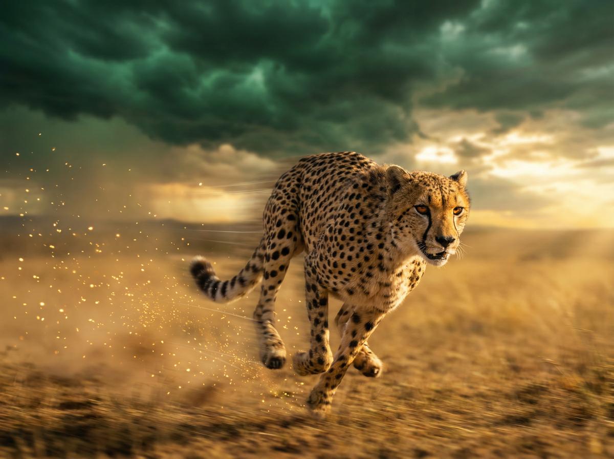 网红-猎豹百米冲刺视频