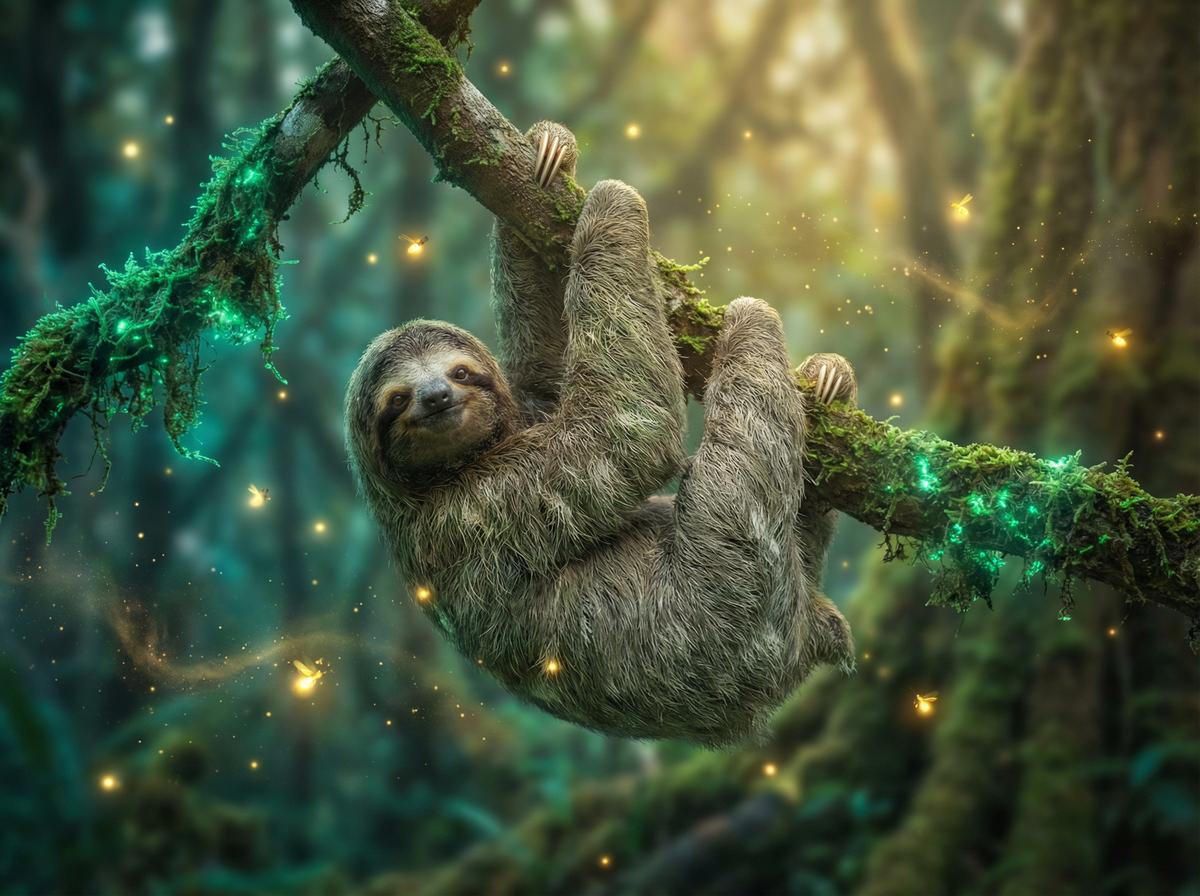 网红-树懒雨林慢生活视频